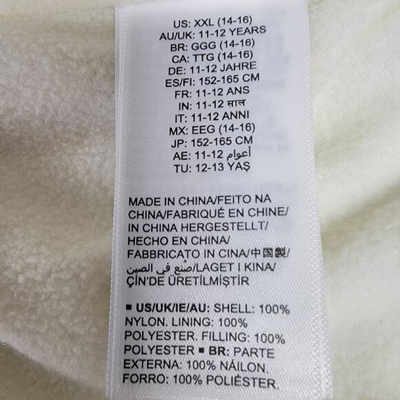 Girls Heavyweight Puffer Vest Silver Metallic Size XXL (14-16) - Picture 4 of 7